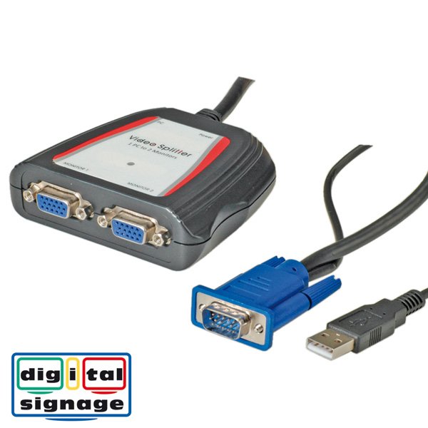 Value Portabler Vga Video-Splitter 2fach 250mhz