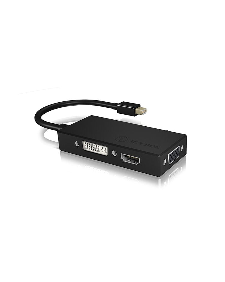 EAN 4250078165651 - ICY BOX IB-AC1032 Mini DisplayPort DVI-D + VGA (D-Sub) + HDMI Negro imagen 10