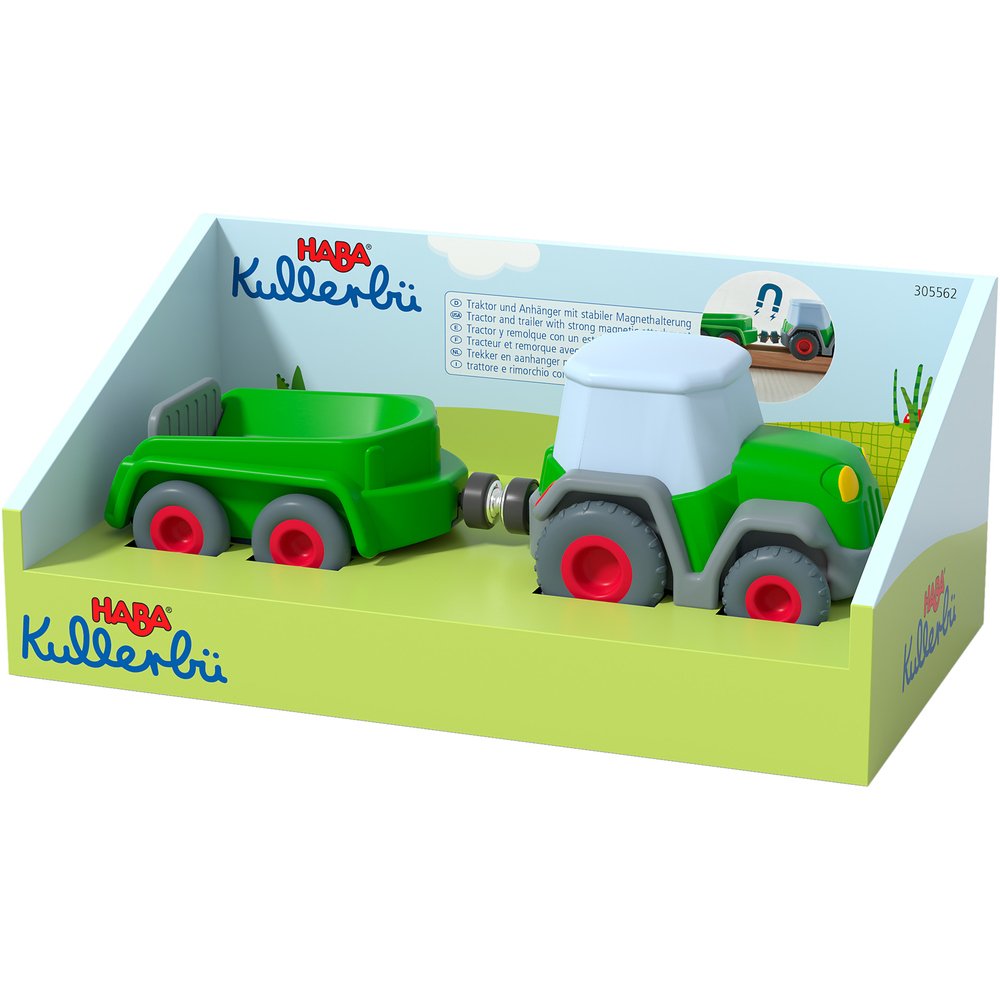 Vehículo De Juguete Haba Kullerbü - Tractor Con Remolque, 305562