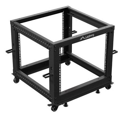 Armario Lanberg Abierto Rack 19" 9u 600x600 Ajustable Hasta 1100 Negro