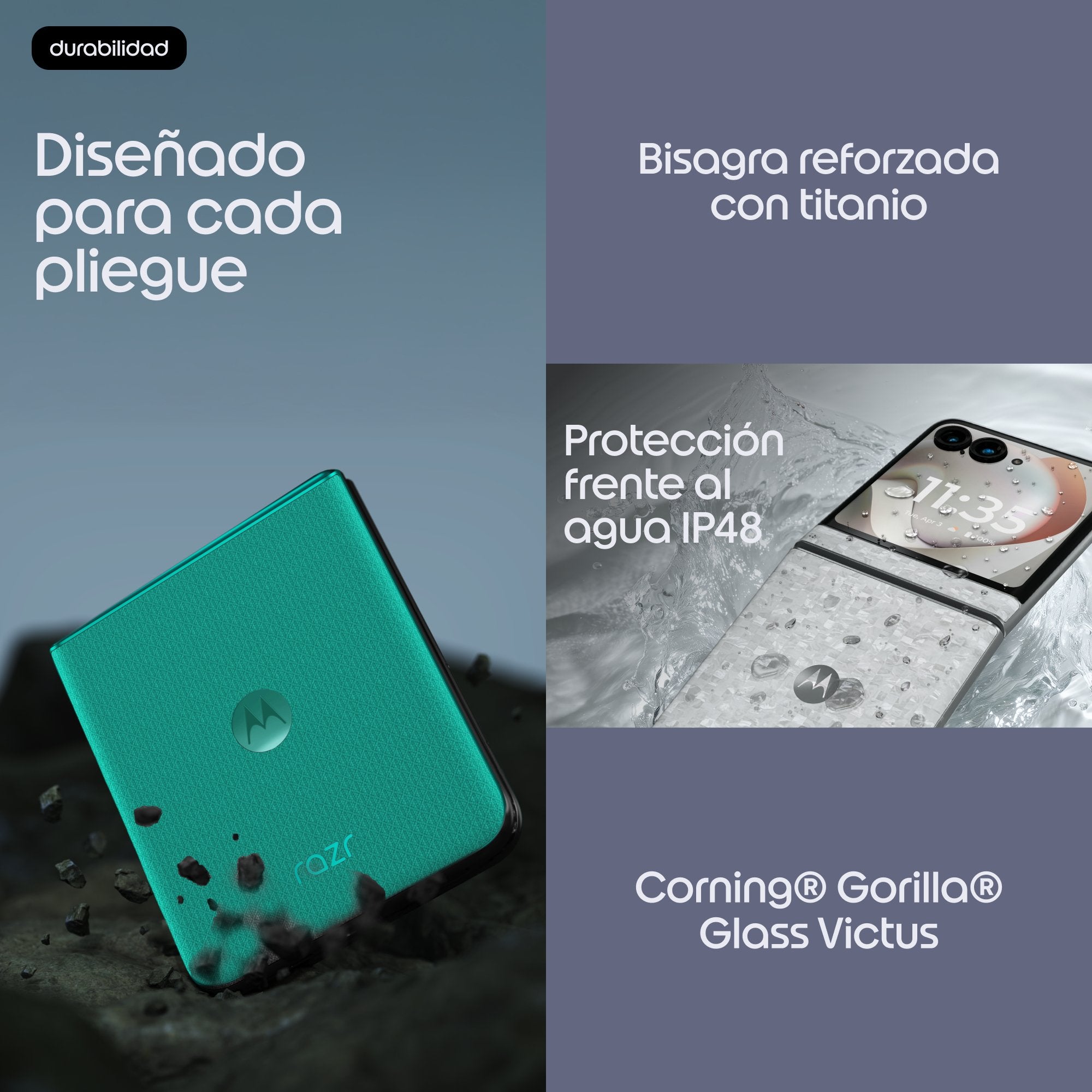 EAN 0840493609850 - Motorola razr 70 17,5 cm (6.9") SIM doble Android 16.0 5G USB Tipo C 8 GB 256 GB 4800 mAh Verde oscuro imagen 20