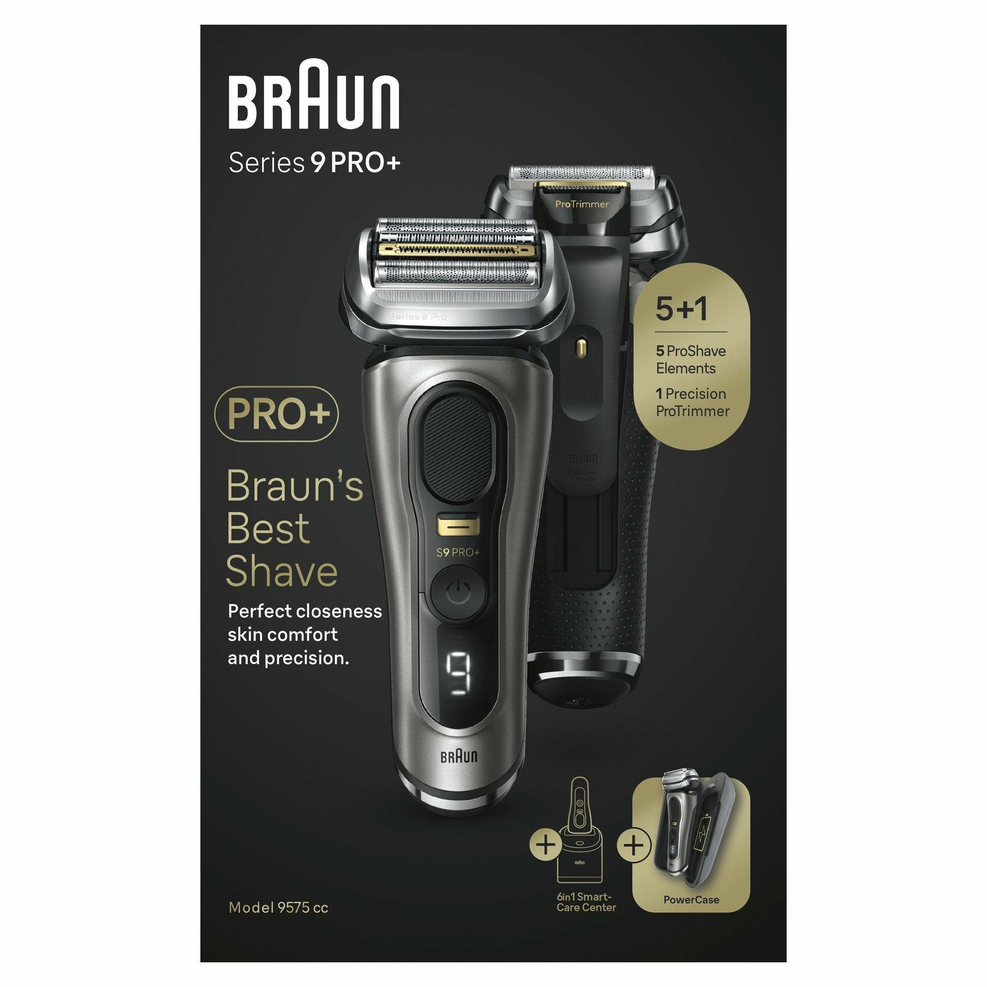 EAN 7500435218276 - Braun Series 9 Pro+ 9575cc Wet & Dry Máquina de afeitar de láminas Recortadora Metálico imagen 3