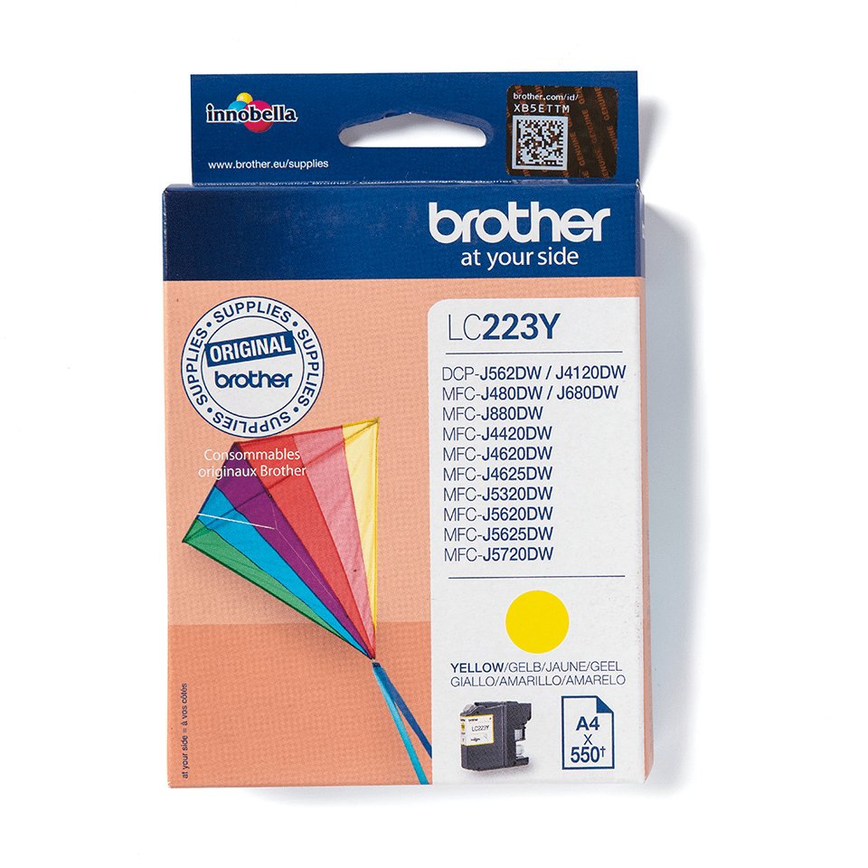 EAN 5715328103078 - Brother LC223Y cartucho de tinta 1 pieza(s) Original Amarillo imagen 1