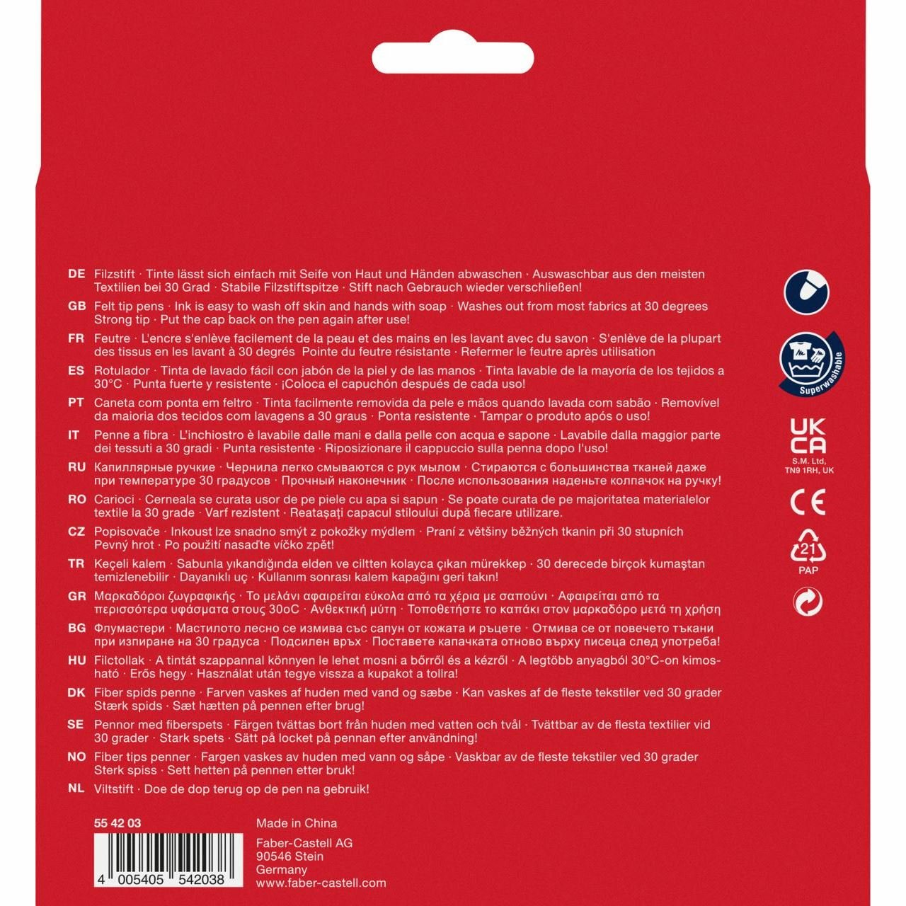 Faber-Castell 554203 - Estuche Cartón Con 36 Rotuladores Escolares