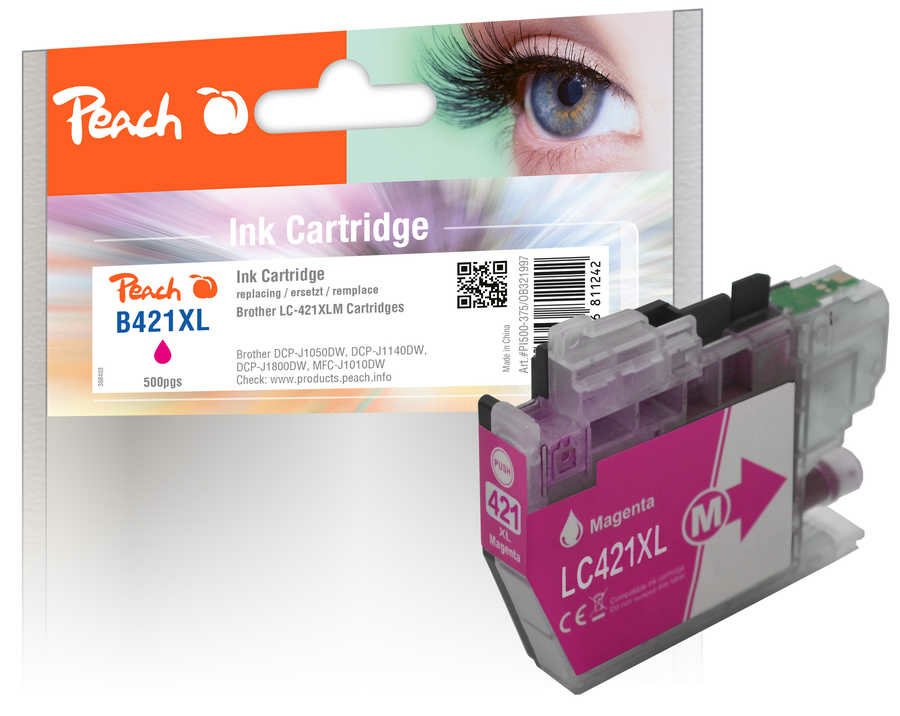 Peach Cartucho Brother Lc-421xl Magenta Compatible