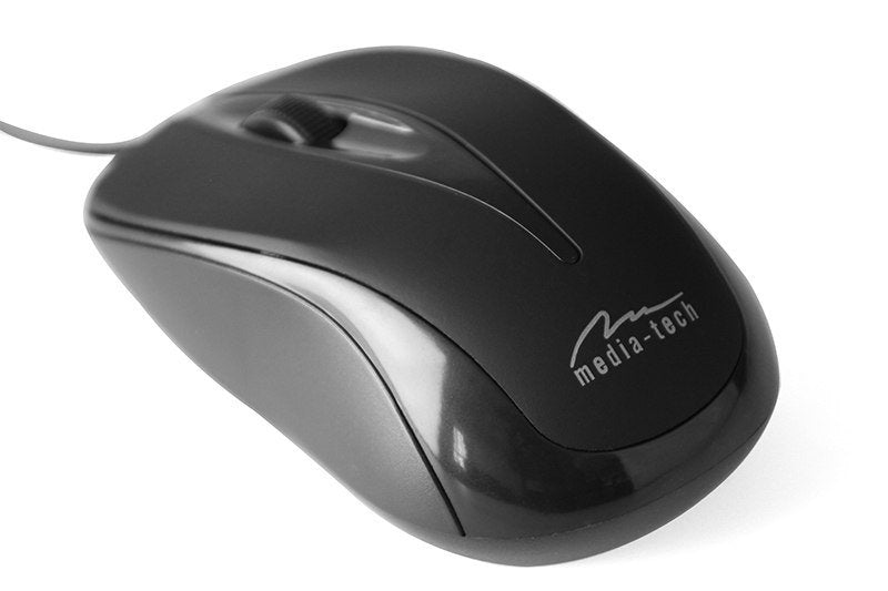 Mediatech Mt1091k Plano - Ratón Óptico 800 Cpi, 3 Botones + Scroll, Interfaz Usb