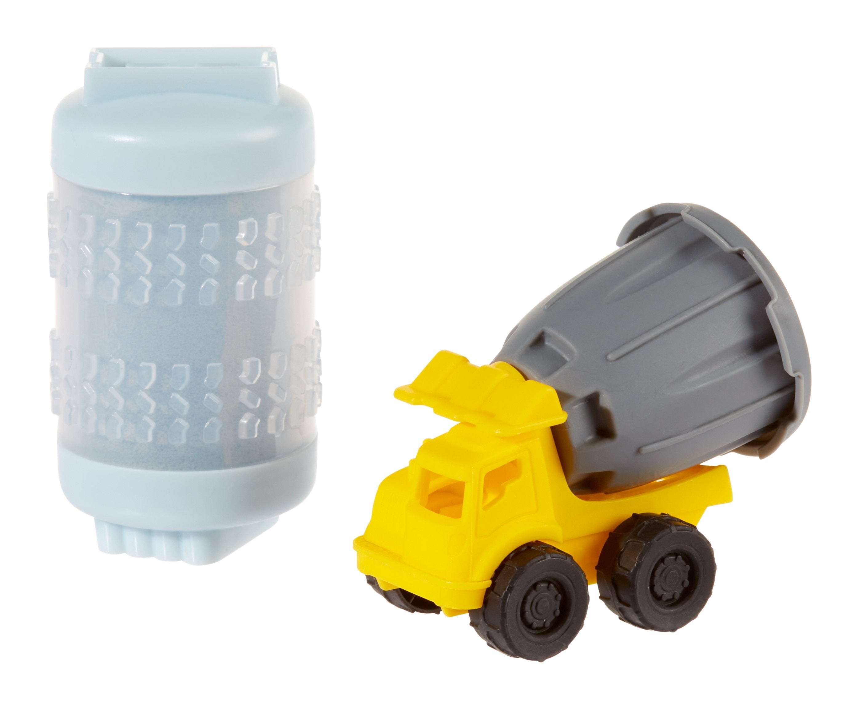 EAN 0035051532934 - MGA Entertainment Wonder Factory Never Dry Sand Construction Trucks - Blue + Cement Mixer imagen 2