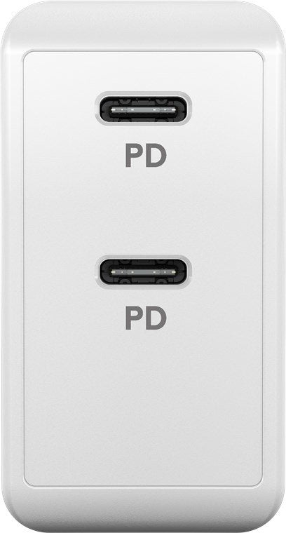 Goobay 61758 Cargador Rápido Dual Usb-C Pd (36 W), Blanco