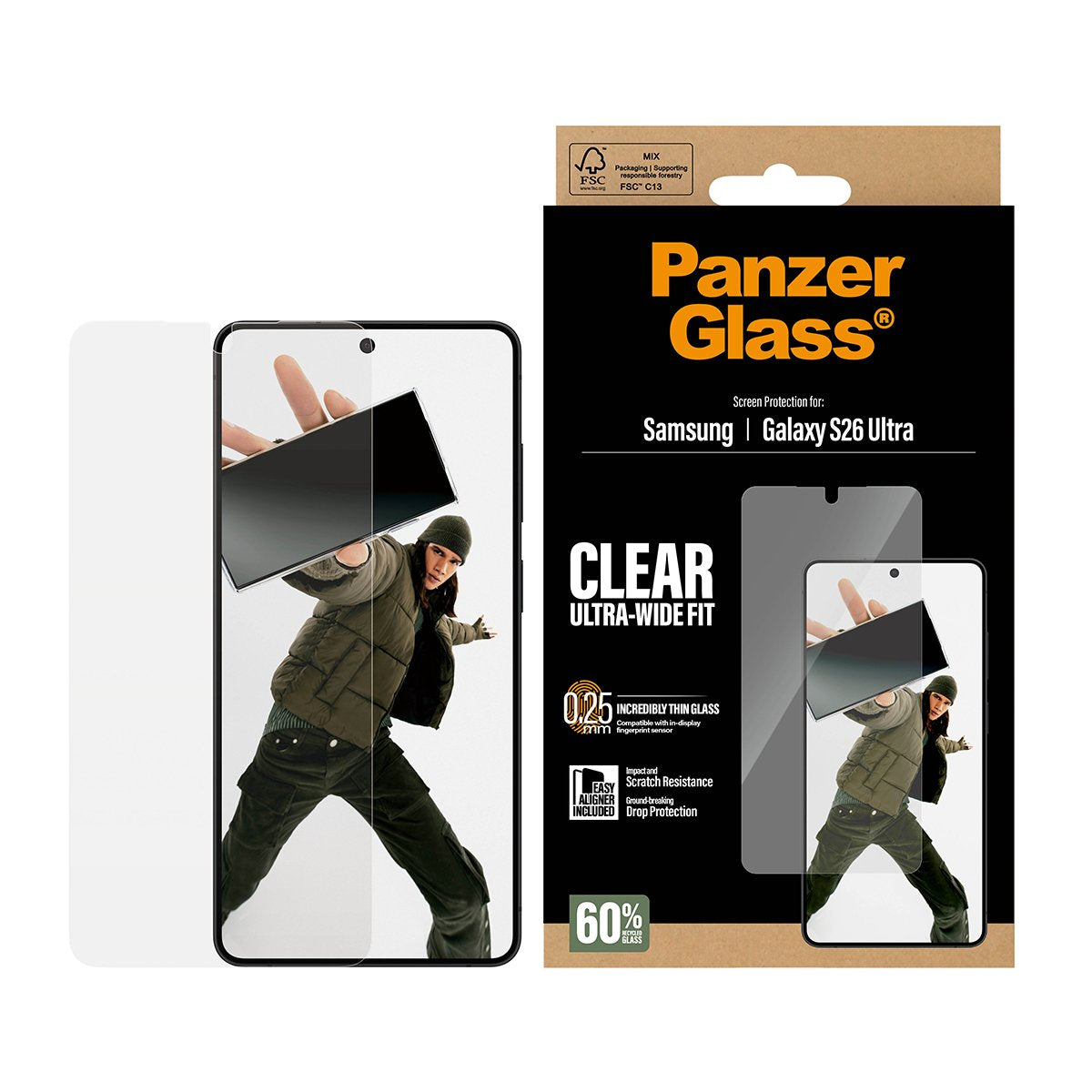 EAN 5715685033841 - PanzerGlass ® Screen Protector Samsung Galaxy S26 Ultra | Ultra-Wide Fit w. EasyAligner Protector de pant imagen 2