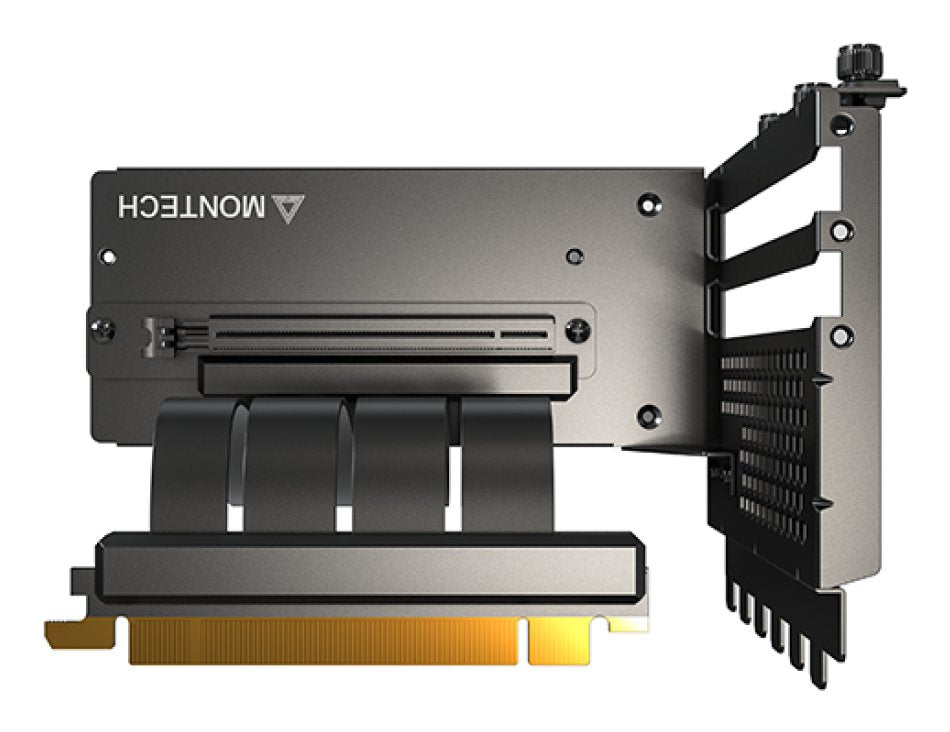 Montech Kit De Montaje Vertical De Gpu, Cable Vertical Pcie 4.0 Negro, 20 Cm Vertical Gpu Mounting Kit (B)