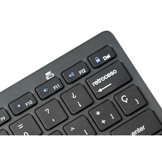 Teclado Inalambrico Silver Ht Bluetooth Black Style 2 Colors Edition