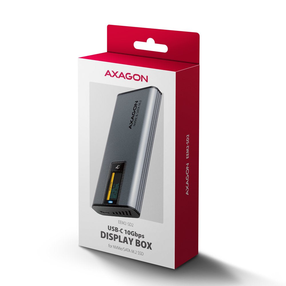 EAN 8595247908872 - Axagon EEM2-SD2 caja para disco duro externo Caja externa para unidad de estado sólido (SSD) Gris M.2 imagen 11