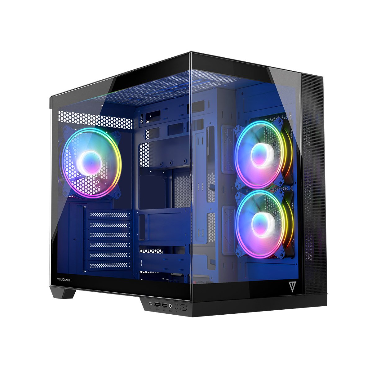 EAN 5903560981640 - Modecom Volcano Panorama Apex ARGB 3F juoda Midi Tower Gris imagen 1