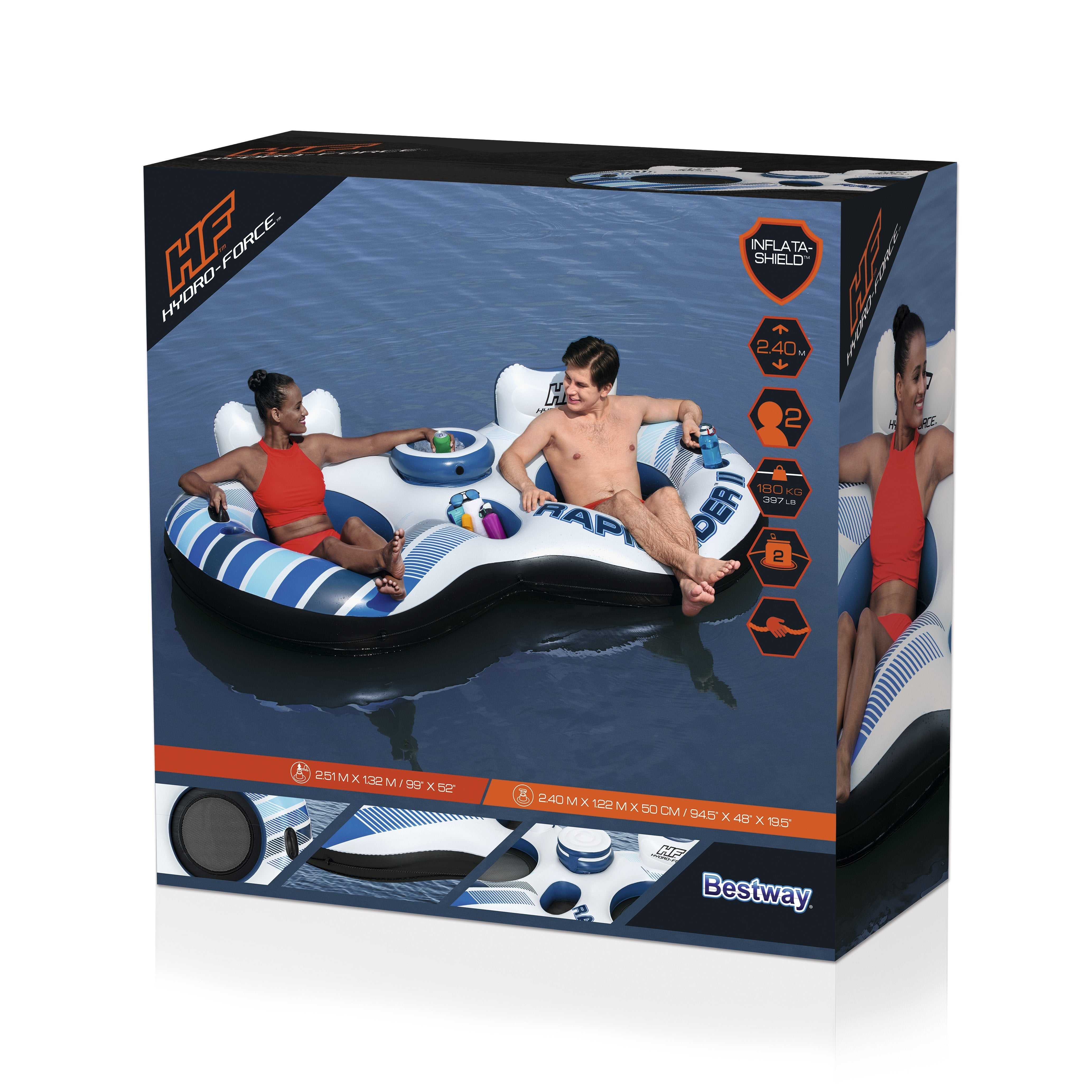 Flotador Para 2 Personas Rapid Rider Bestway 43113