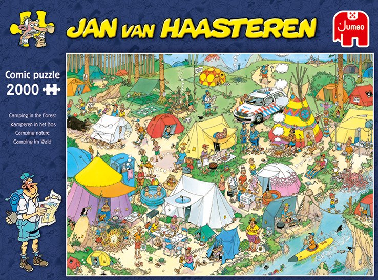 Jan Van Haasteren Camping In The Forest 2000 Pcs Puzzle Rompecabezas 2000 Pieza(S) Cómics
