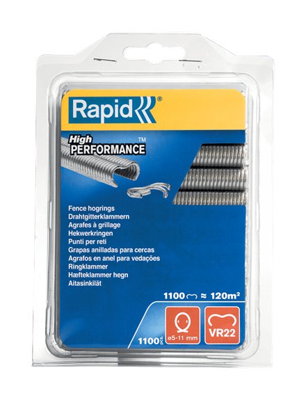 Blister 1100 Grapas O Anillos Para Cercas Vr22 Mod. 1.1m Galvanizada 40108806 Rapid