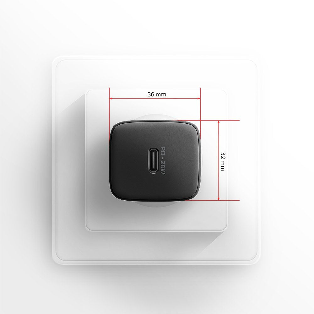 EAN 8595247908292 - Axagon ACU-PD20 wall charger 1x QC3.0/AFC/FCP/PD type-C, 20W, black Teléfono móvil, Smartphone, Reloj int imagen 7