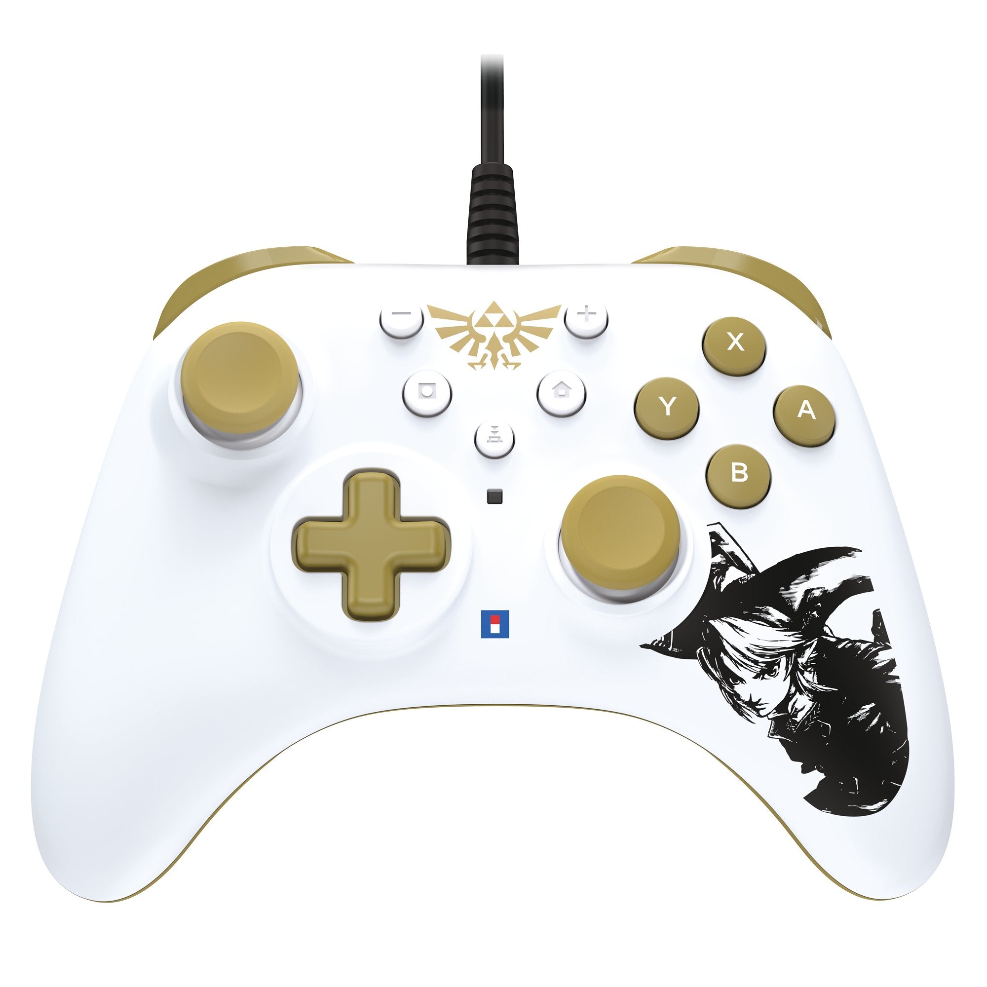 Hori Horipad Turbo (Zelda), Gamepad Blanco/Dorado, Nintendo Switch