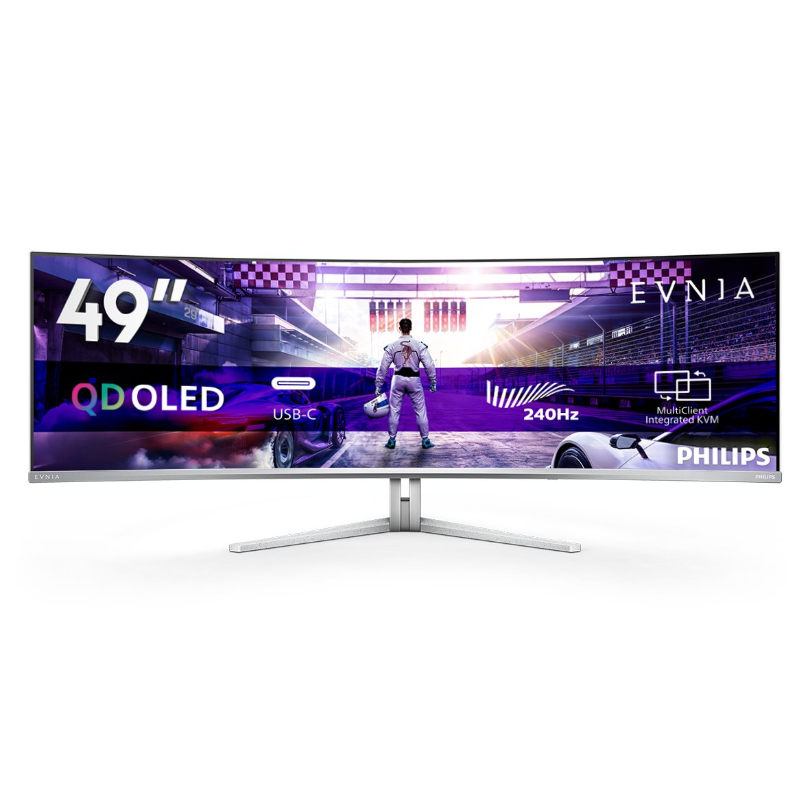 EAN 8712581801663 - Philips Evnia 8000 49M2C8900/00 pantalla para PC 124,2 cm (48.9") 5120 x 1440 Pixeles Dual QHD QD-OLED Bl imagen 2