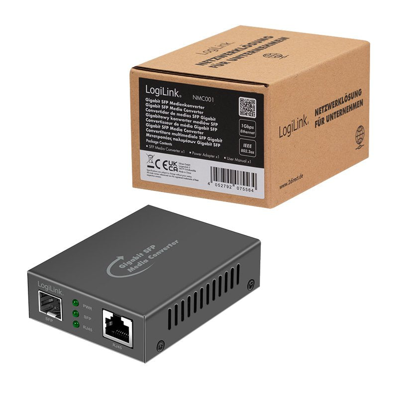 Logilink 1 Gigabit Media Converter Rj45 To Sfp