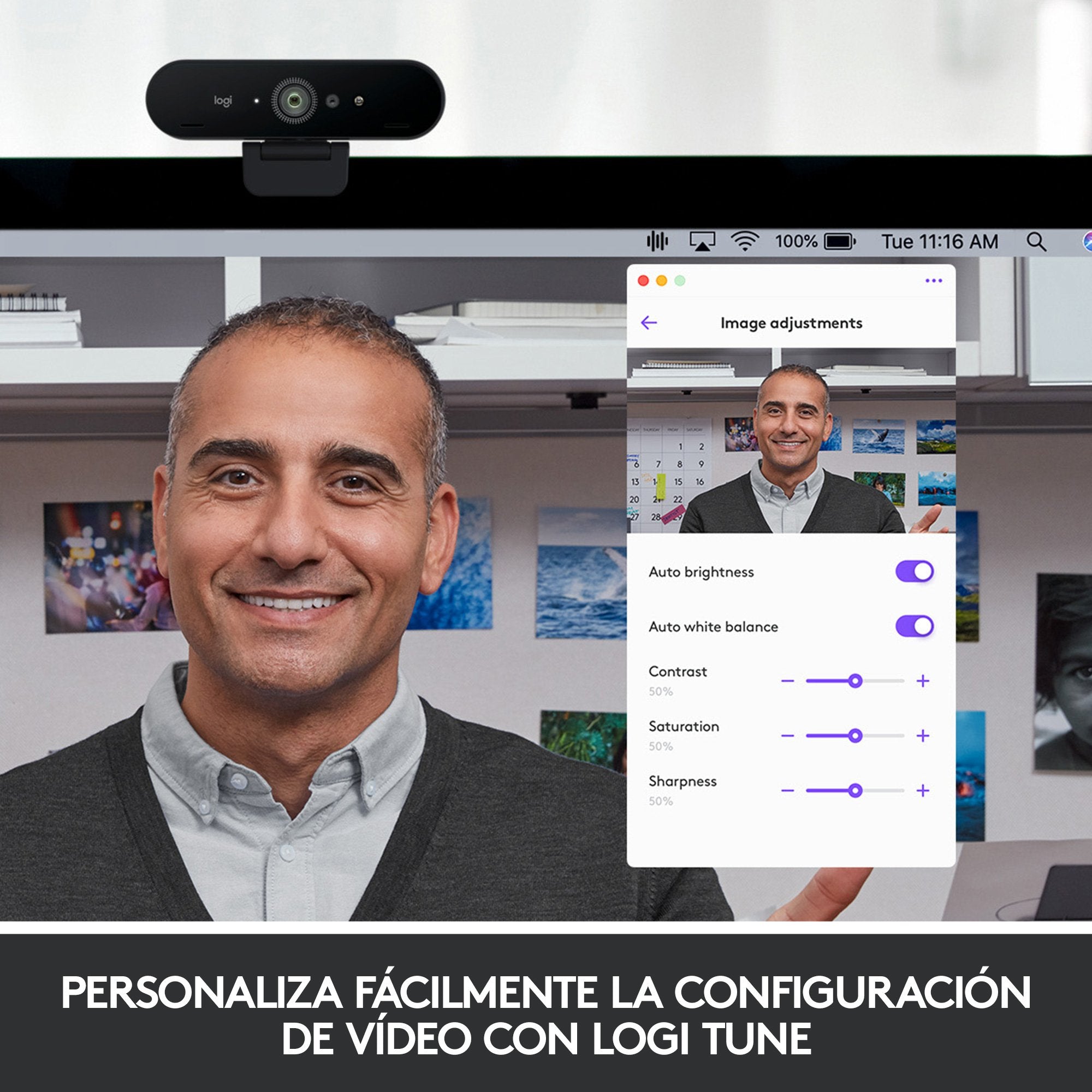 Webcam Logitech Brío Stream Enfoque Automático 4k