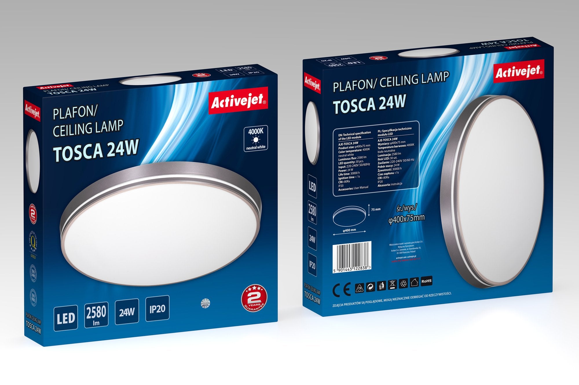 EAN 5901443122838 - Activejet AJE-TOSCA 24W iluminación de techo Bombilla(s) no reemplazable(s) imagen 5