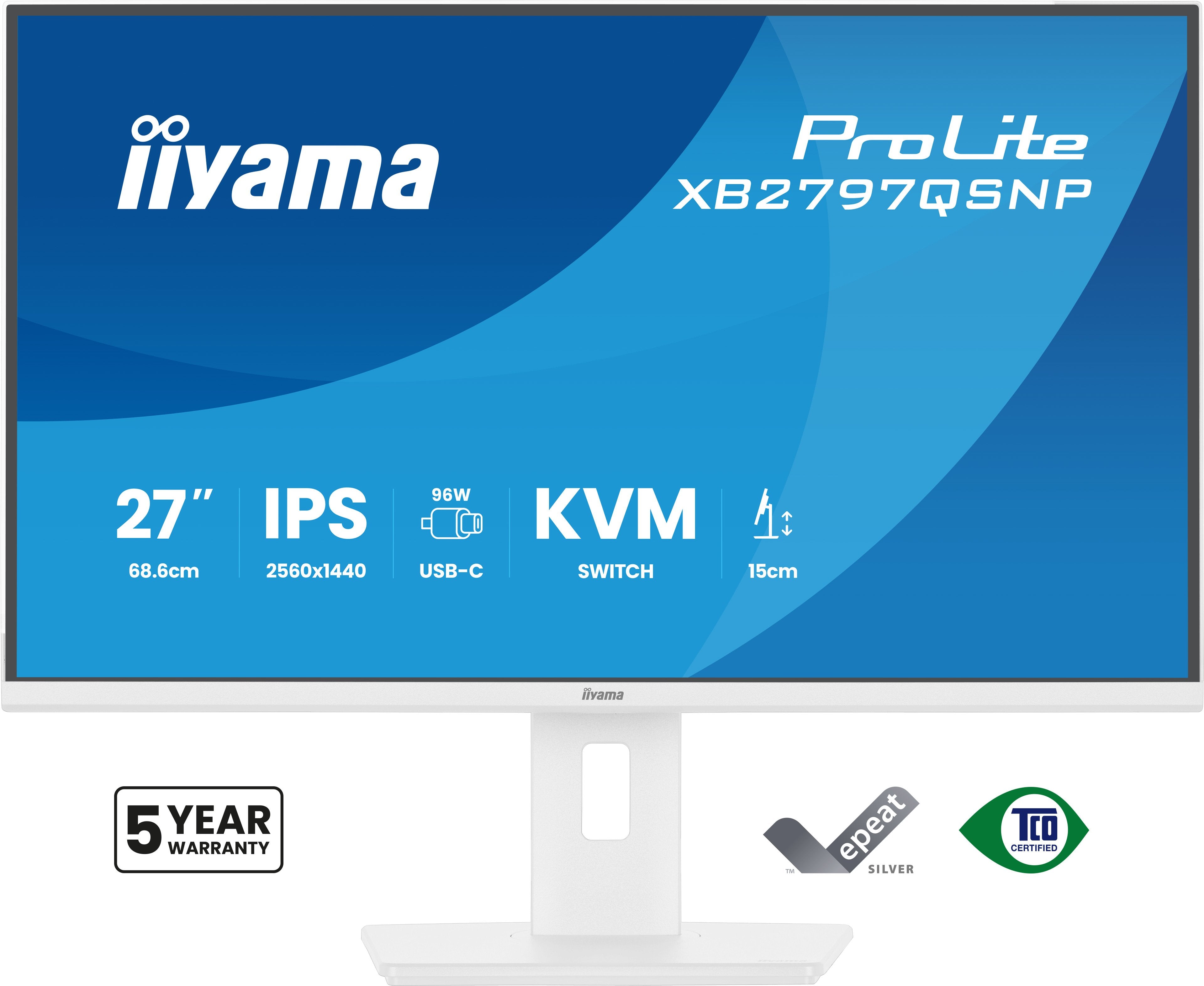 EAN 4948570125951 - iiyama ProLite XB2797QSNP-W1 pantalla para PC 68,6 cm (27") 2560 x 1440 Pixeles Quad HD LCD Blanco imagen 2