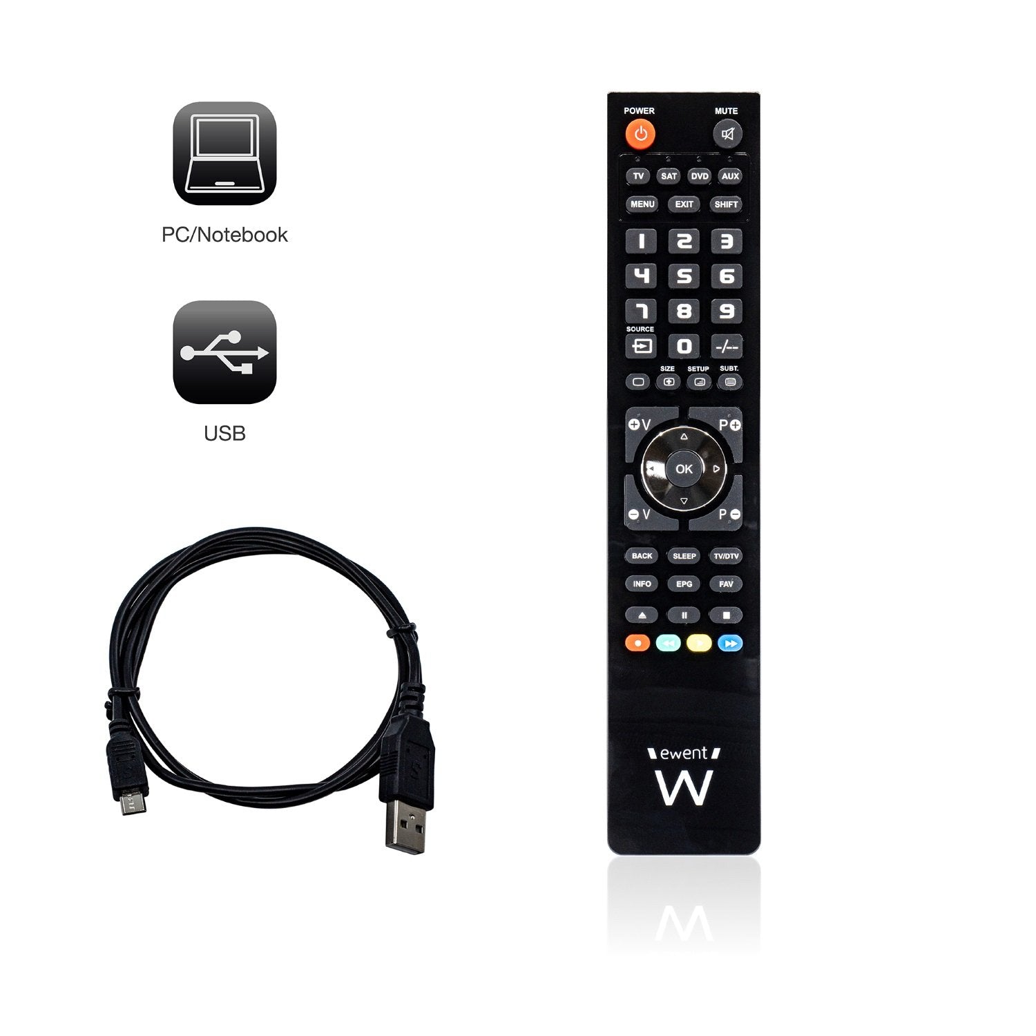 EAN 8054392614330 - Ewent EW1570 mando a distancia DTT, DVD/Blu-ray, Proyector, SAT, STB, Altavoz para barra de sonido, TV, U imagen 4