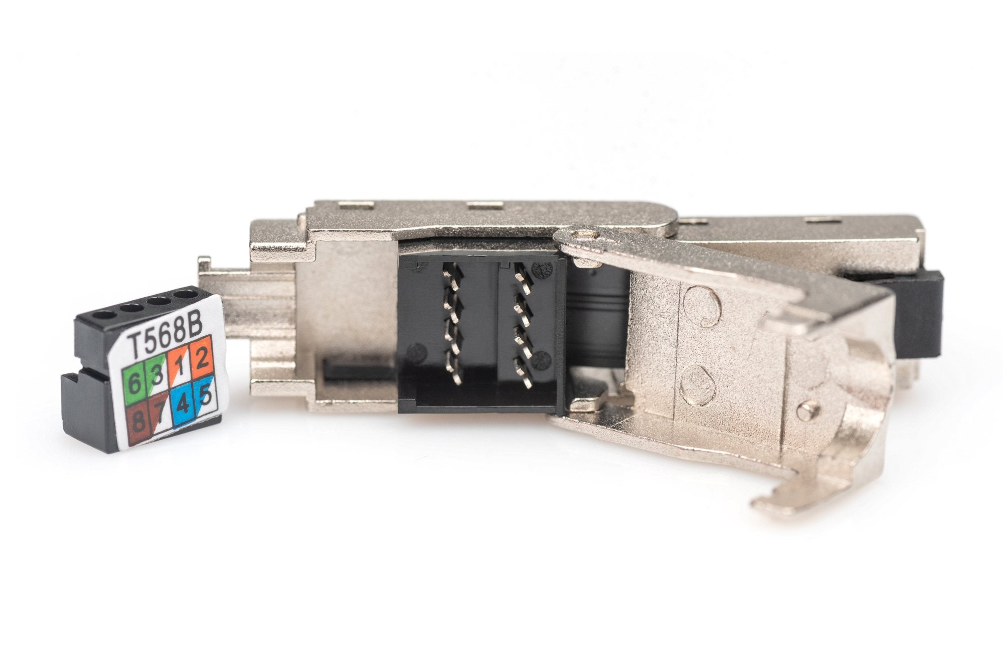 Conector De Campo Rj45 Cat.6a, Stp, Articulado Flexible Tapa Guardapolvo, Manguito De Protección Metalico Digitus