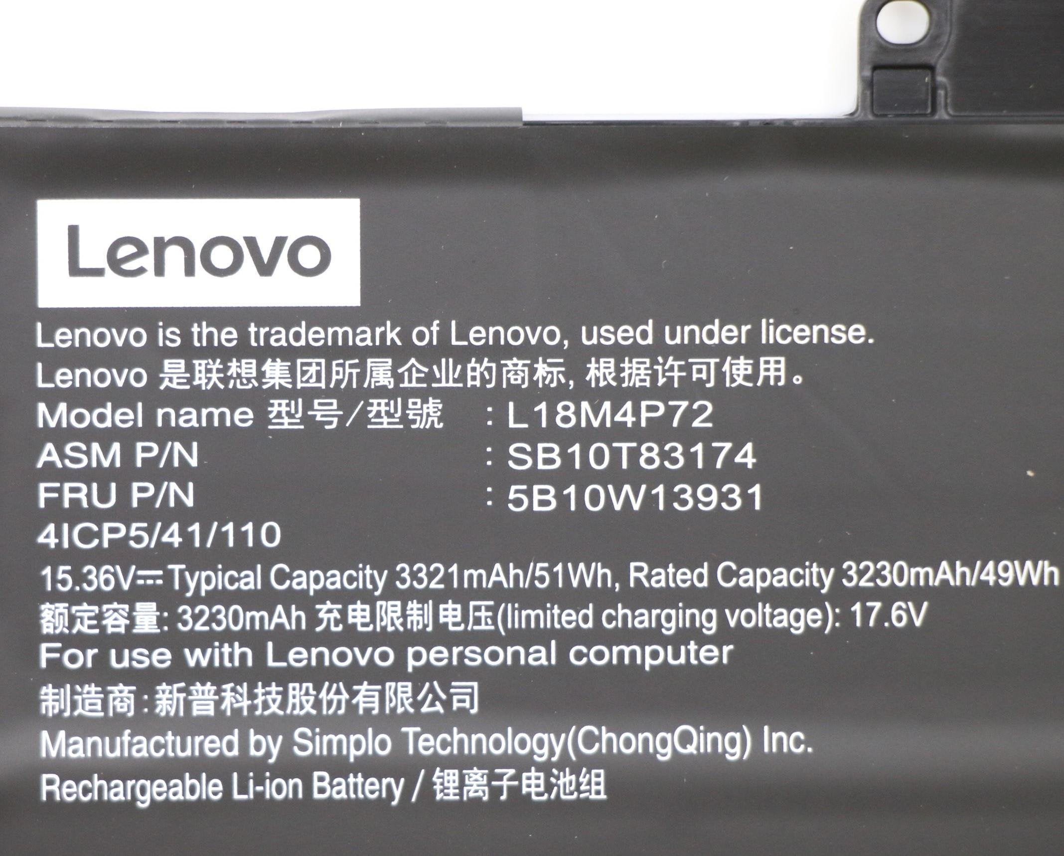Lenovo Battery4c, 51wh, Liion, Smp