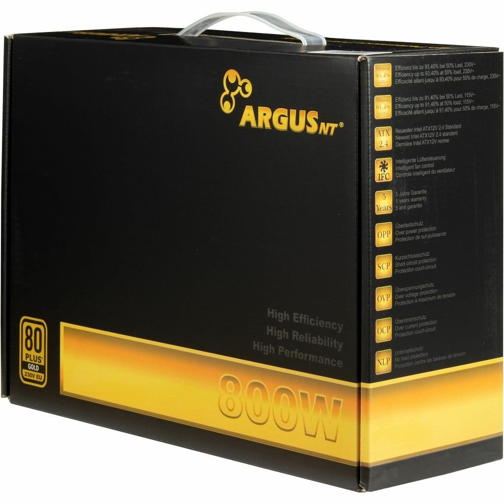 EAN 4260455645331 - Inter-Tech ArgusNT GPS-800 unidad de fuente de alimentación 800 W 20+4 pin ATX ATX Negro imagen 5