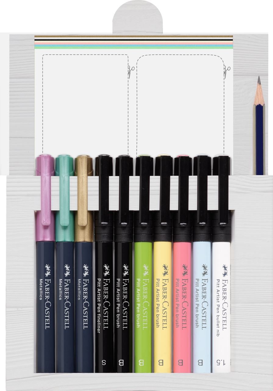 EAN 4005402671038 - Faber-Castell 267103 pluma fuente Coral, Cian, Verde, Metallic black, Amarillo 12 pieza(s) imagen 2