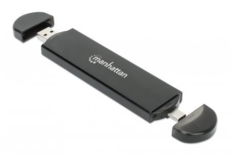EAN 0766623130639 - Manhattan 130639 caja para disco duro externo Caja externa para unidad de estado sólido (SSD) Negro imagen 1