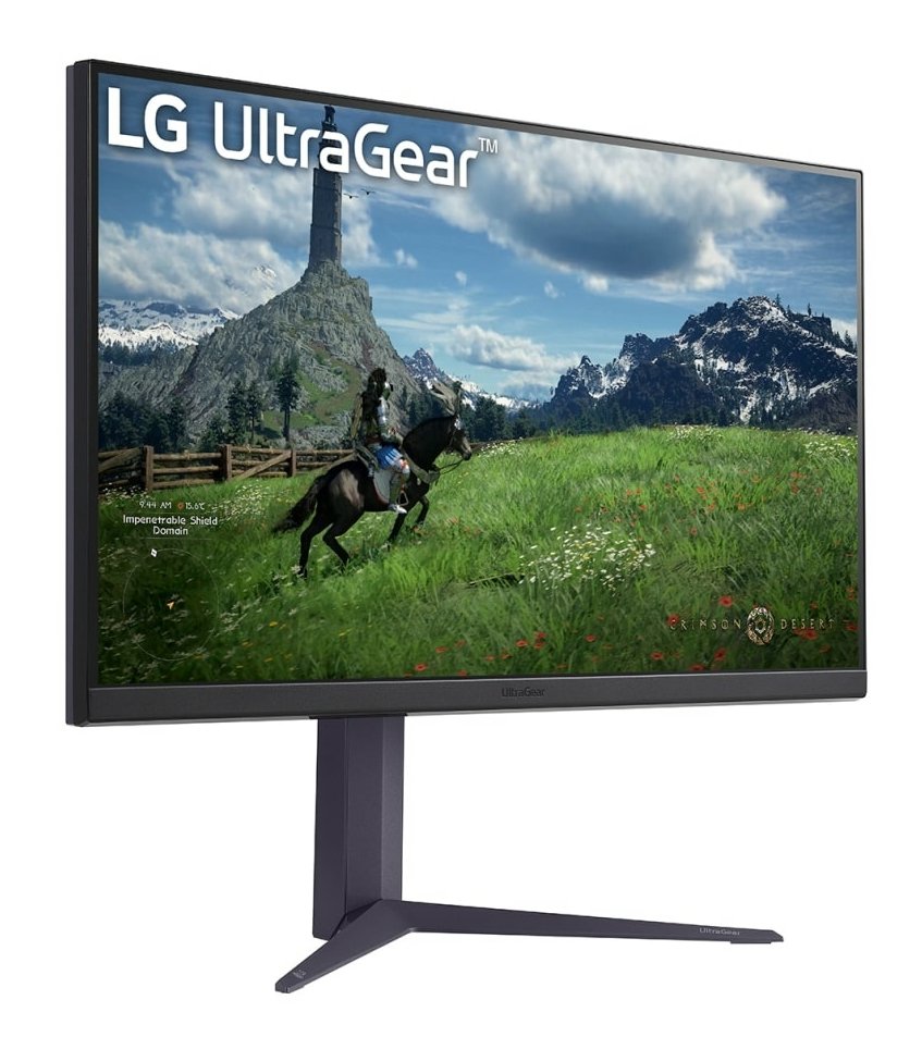 Monitor Lcd Lg 31.5" Panel Ips 2560x1440 16:9 180hz 1 Ms Pivot Height Adjustable Tilt Colour Black 32gs85q-B