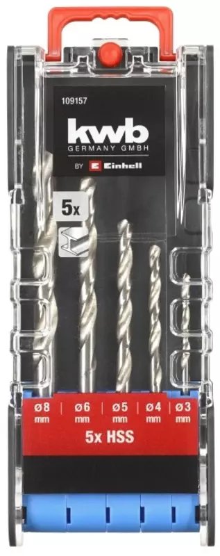 Juego De Brocas Einhell Powerbox, 15 Piezas, 3 Casetes (Ø 3 / 4 / 5 / 6 / 8 / 10mm, Metal, Madera, Piedra) 49109157