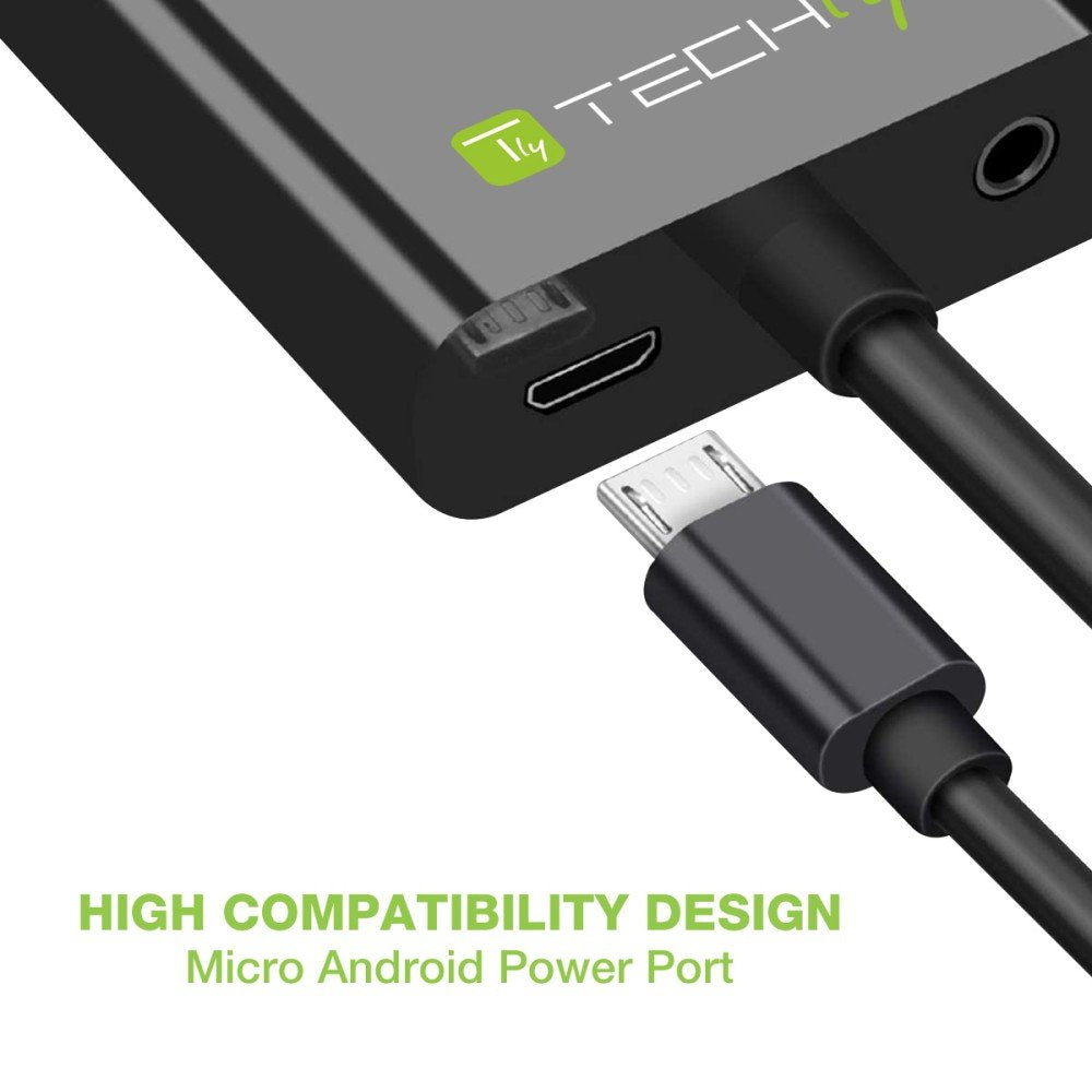 Techly Hdmi -> Vga+3.5mm+Micro Usb B M/F Negro