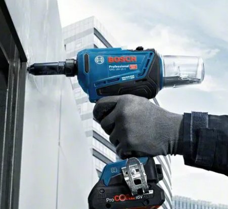 Bosch Professional Remachadora A Batería Grg 18v-16 C Professional, 18 Voltios Azul/Negro, 2 Baterías De Iones De Litio Procore18v 4,0 Ah, En L-Boxx 06019k5001