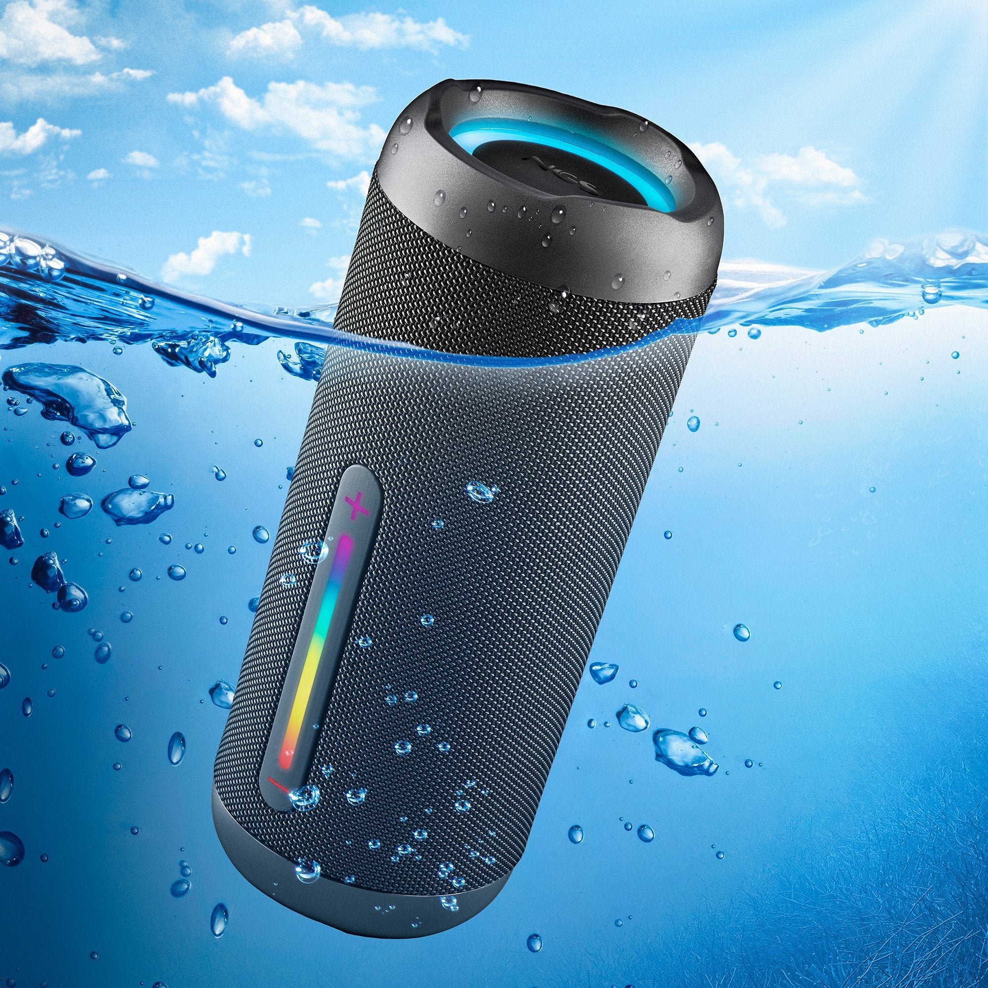 Ngs Altavoz Port Bt Luces Rgb Ip67 Color Negro 60w