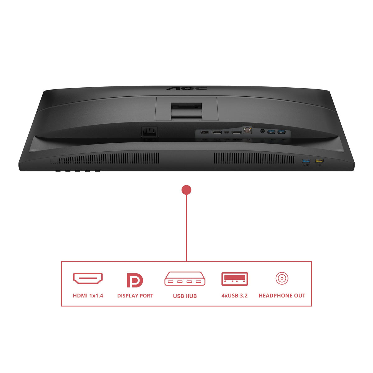 EAN 4038986182805 - AOC 27E4CV pantalla para PC 68,6 cm (27") 1920 x 1080 Pixeles Full HD LED Negro imagen 4