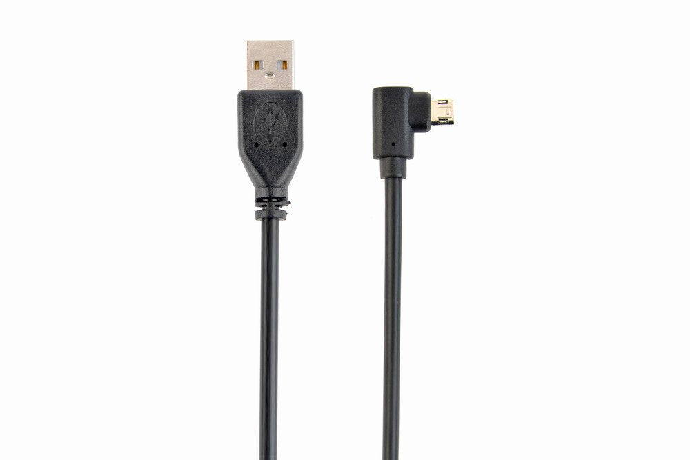 Gembird Cable Micro-Usb A Usb 2.0 Am Acodado, 1,80m, Negro
