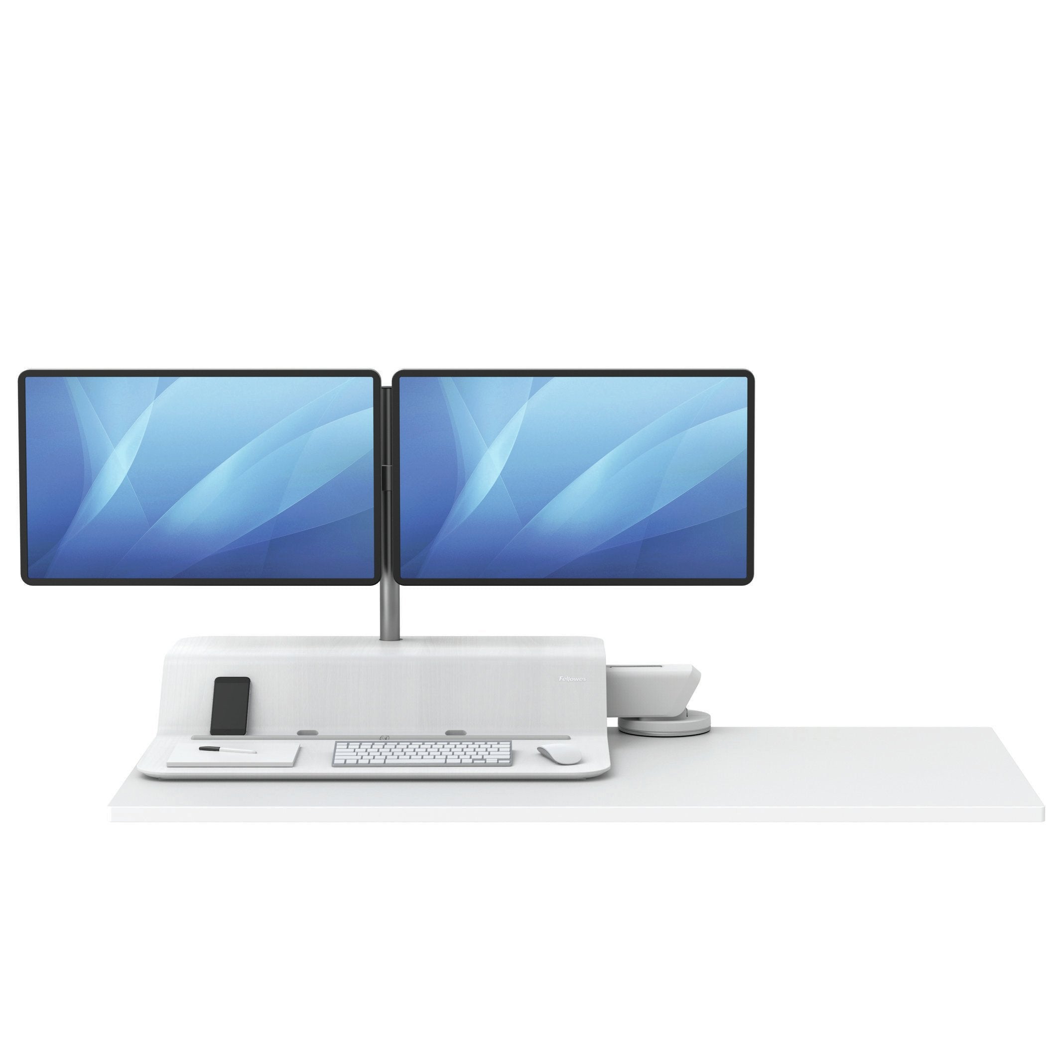 Fellowes Solución Lotus Sentado/De Pie Para 2 Monitores Blanco