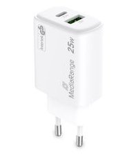 Cargador Mediarange Dual Usb-A Y Usb-C 25w