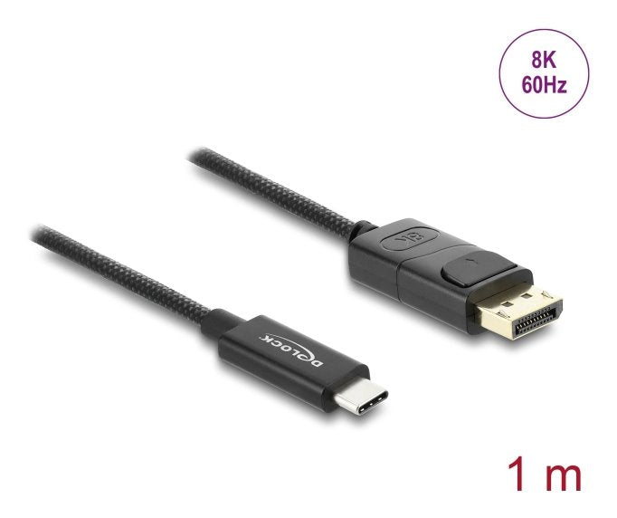 Delock Koaxiales Usb Tipo-C? A Displayport Cable (Dp Alt Mode) 4k 60 Hz Con Gef