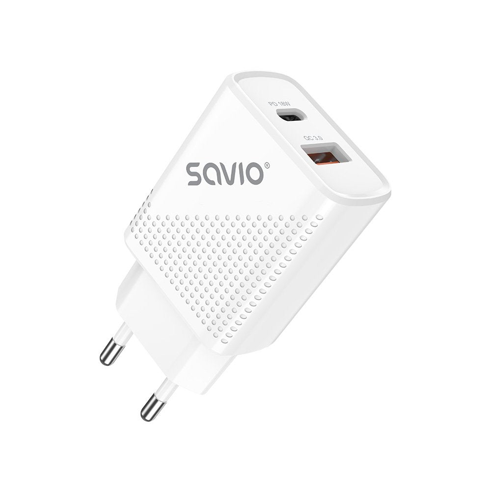 EAN 5901986046790 - Savio LA-04 USB Type A & Type C Quick Charge Power Delivery 3.0 Indoor Smartphone, Tableta Blanco Carga r imagen 3