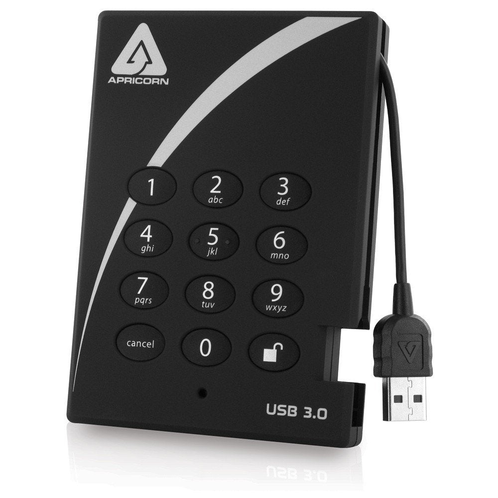 EAN 0708326913195 - Apricorn A25-3PL256-1000 disco duro externo 1 TB 5400 RPM USB tipo A 3.2 Gen 1 (3.1 Gen 1) Negro imagen 3