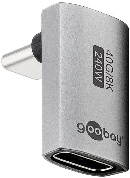 Goobay 74442 Usb-C Adapter Vertical 90° Long, Usb4