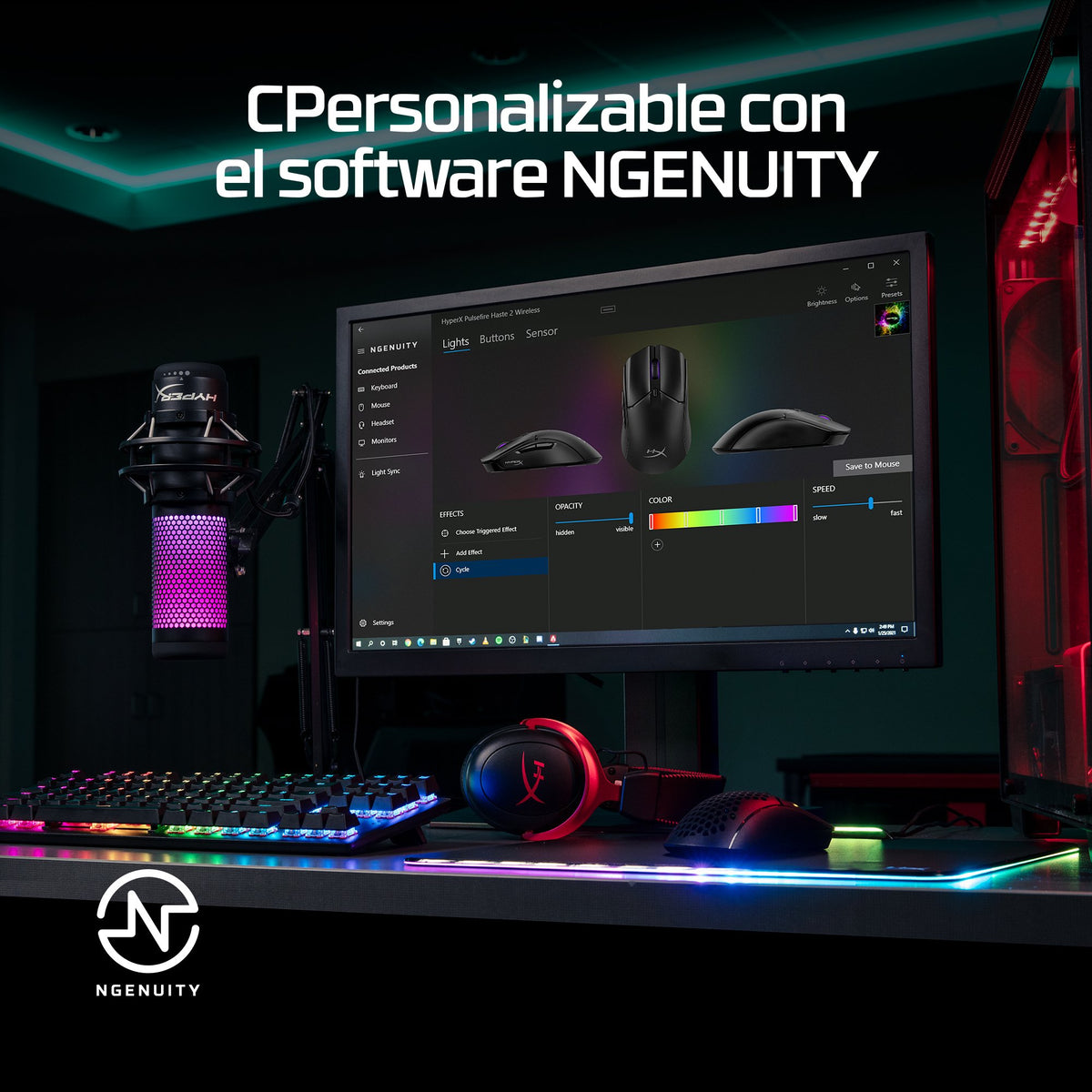 EAN 0196786272554 - HyperX Pulsefire Haste 2 Wireless Black Gaming Mouse ratón Juego Ambidextro RF Wireless + Bluetooth 26000 imagen 9