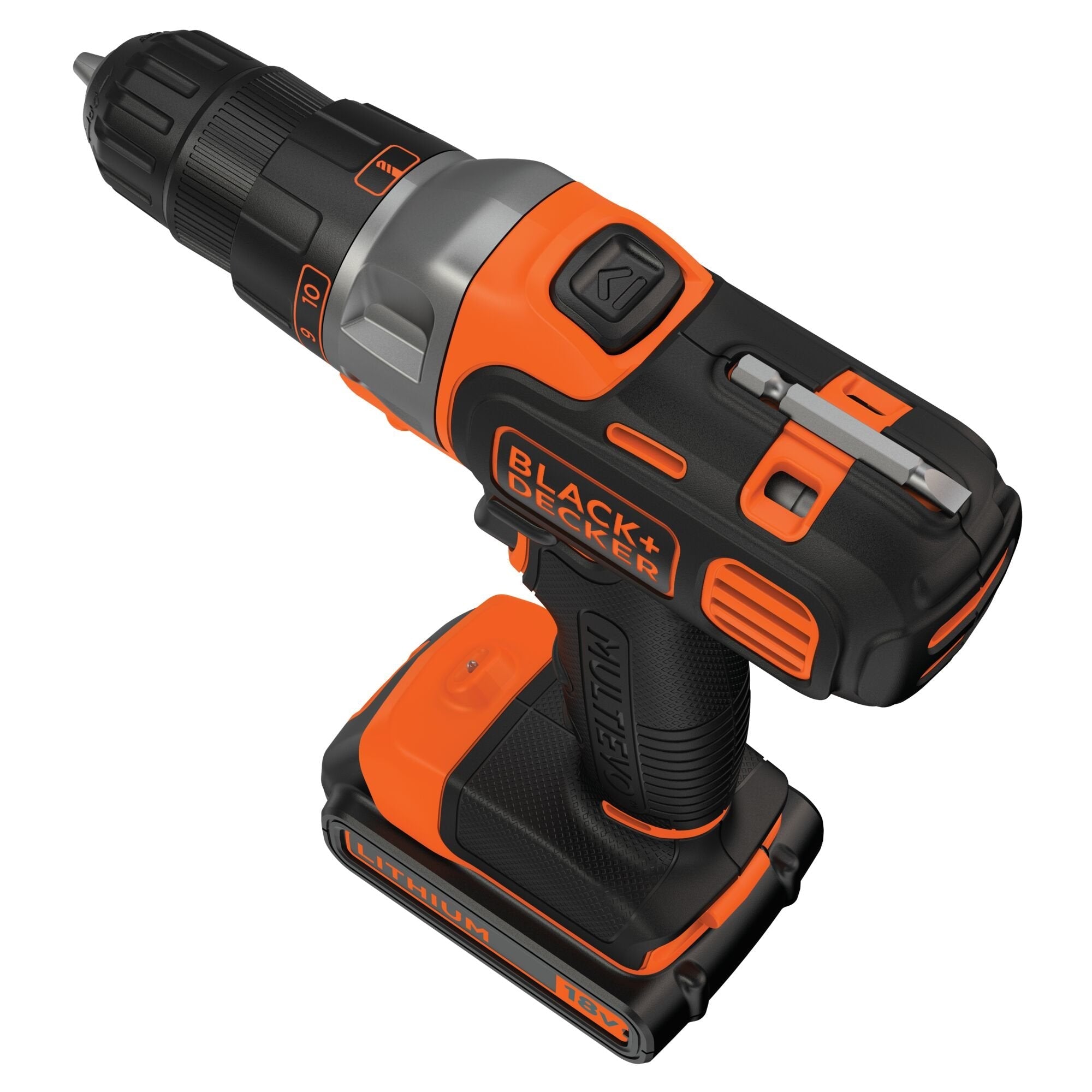 Taladro Black+Decker Mt218k-Qw 1,46 Kg Negro, Naranja, Taladro/Destornillador Negro/Naranja, Batería, Ión De Litio, 18 V, 1,46 Kg