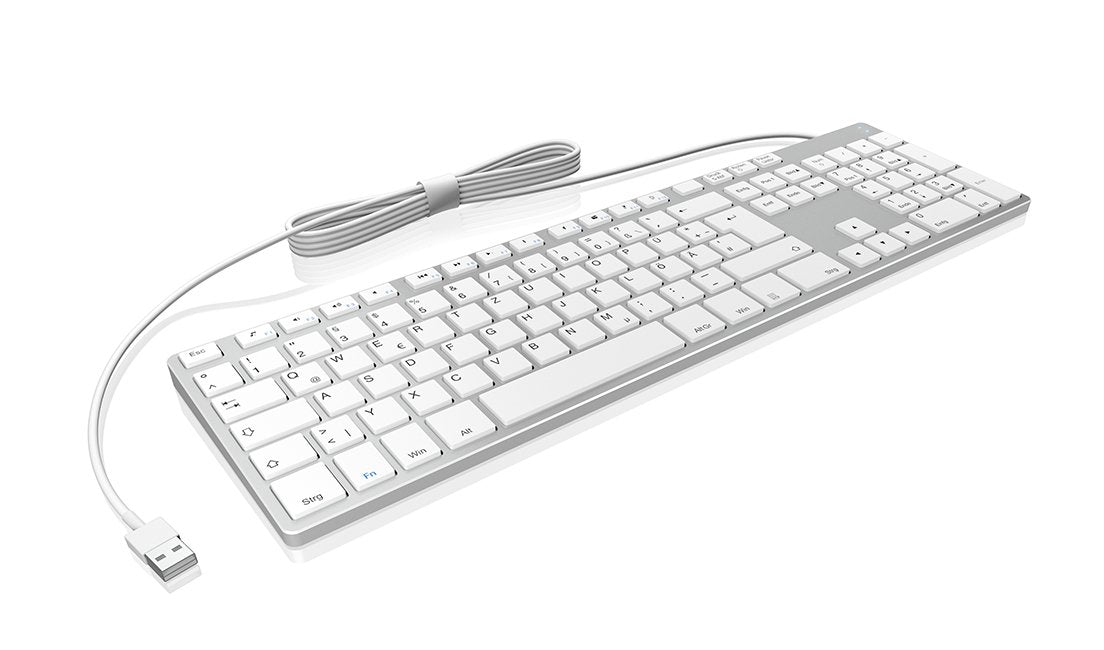 Keysonic Ksk-8022bt Teclado Bluetooth Qwertz Alemán Plata