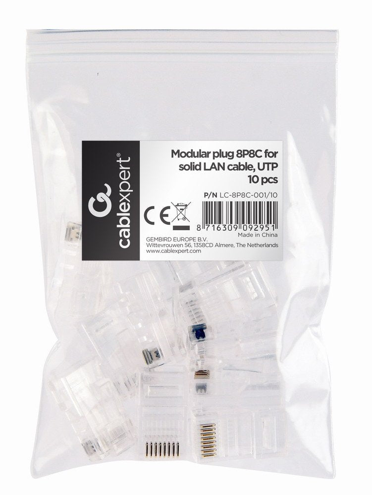 Gembird Conector Rj45e Cat5 Utpâ 10 Udsâ Lc-8p8c-001/10